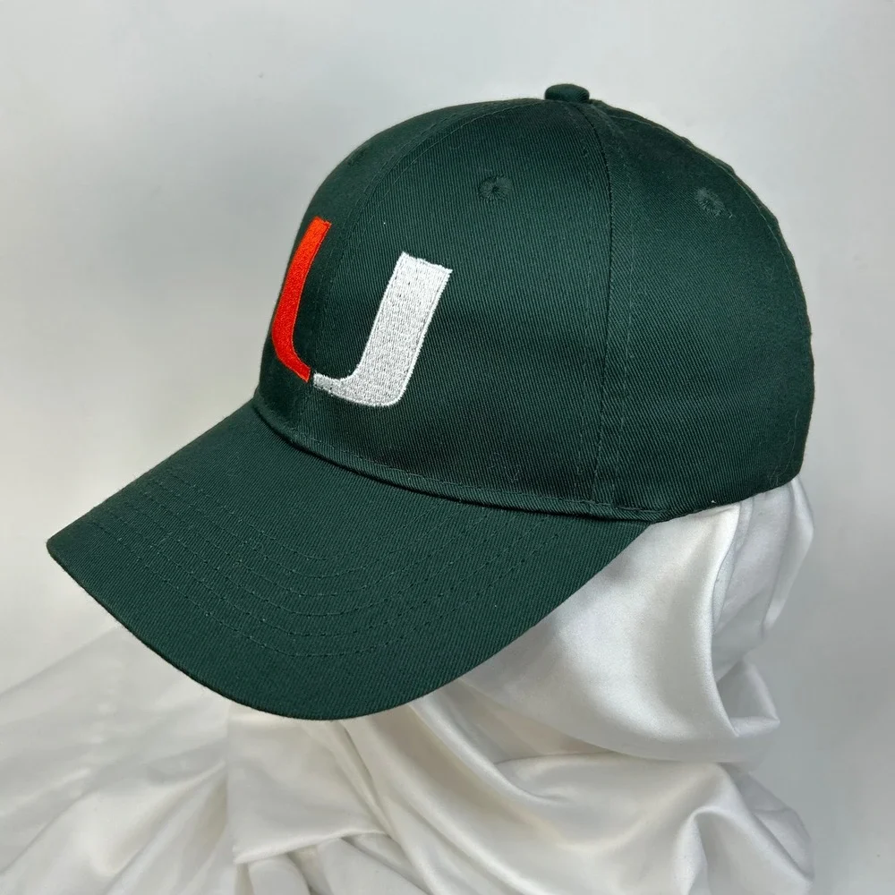 UNIVERSITY of MIAMI HURRICANES Youth Baseball Hat Embroidered Logo Adjustable